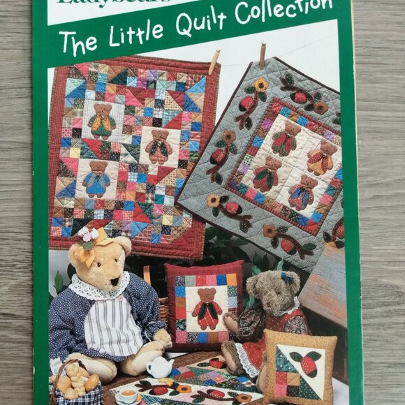 Vintage Doll Size Quilt Sewing Pattern Bear Ladybears Scrap Patchwork Applique - Picture 3 of 10